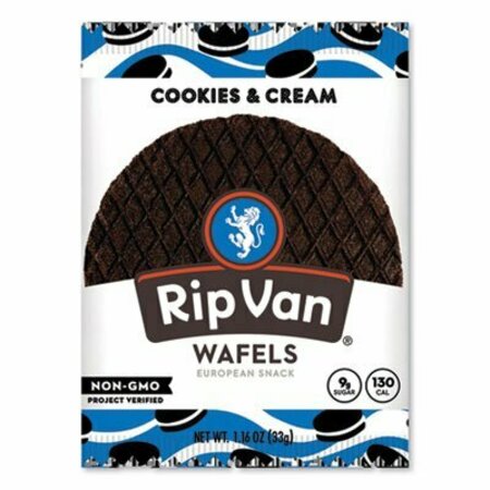 RIP VAN Wafels, Single Serve, Cookies And Cream, 1.16 Oz Pack, 12/box RVW00388